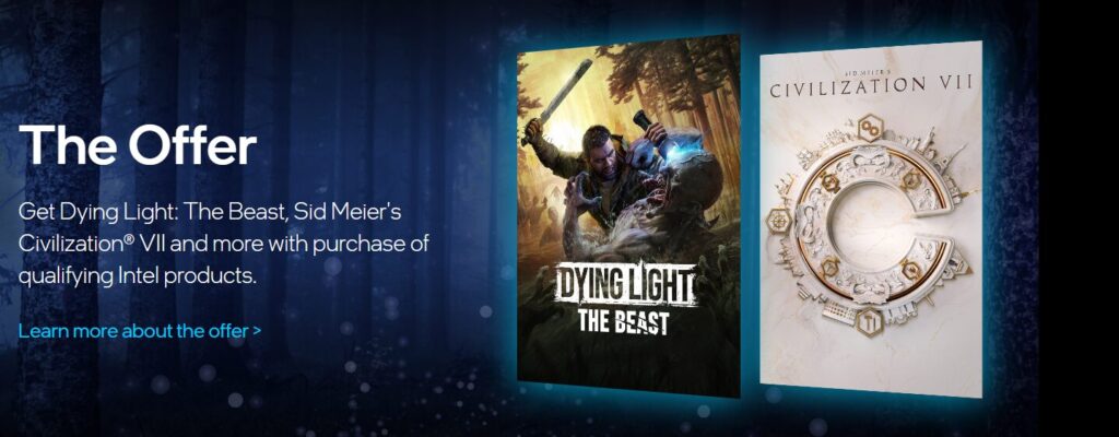 Get free game codes: intel bundle offer